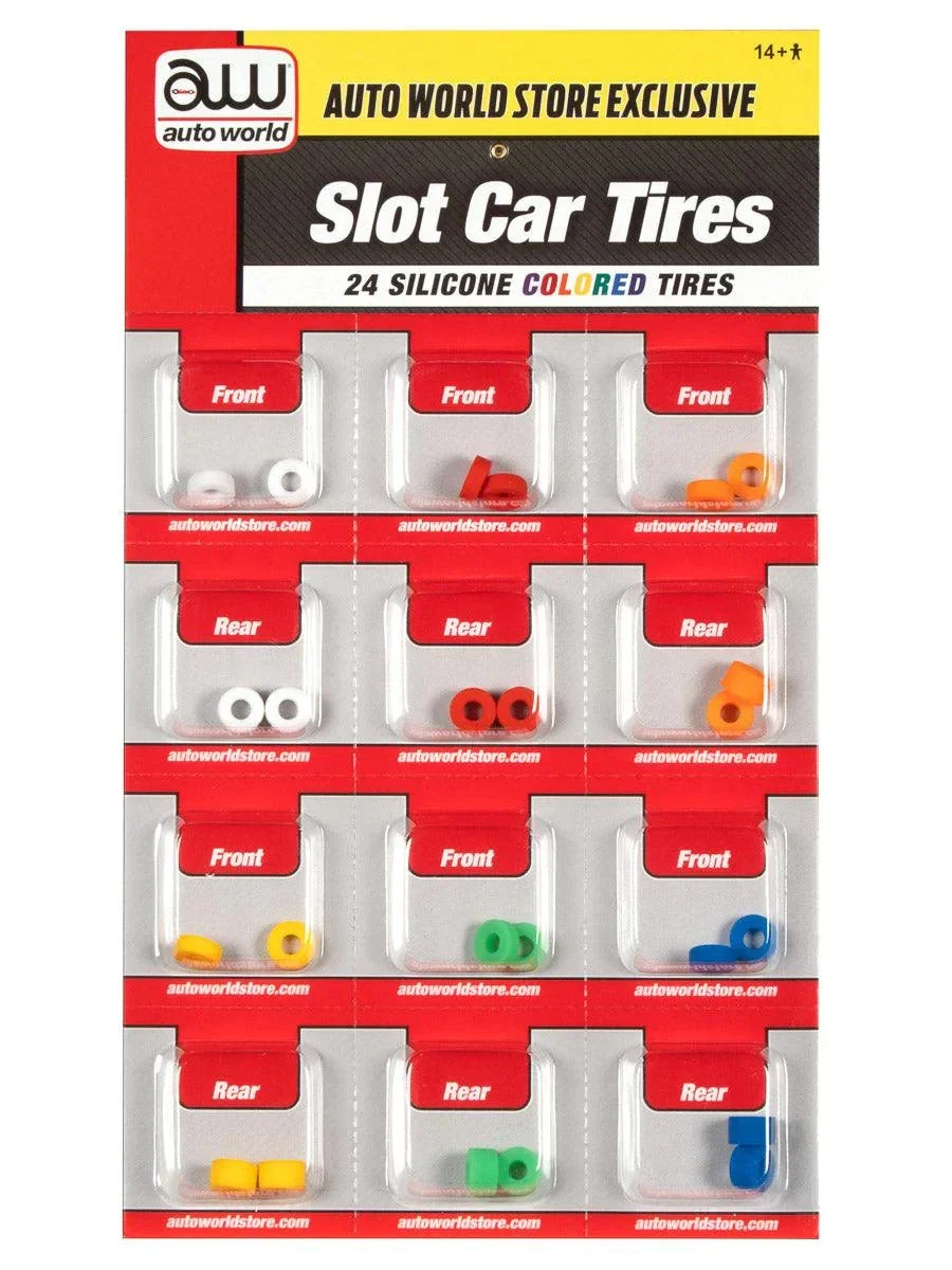 Auto World Colored Silicone Replacement Tires Thunderjet (24 Tires) HO Scale #159