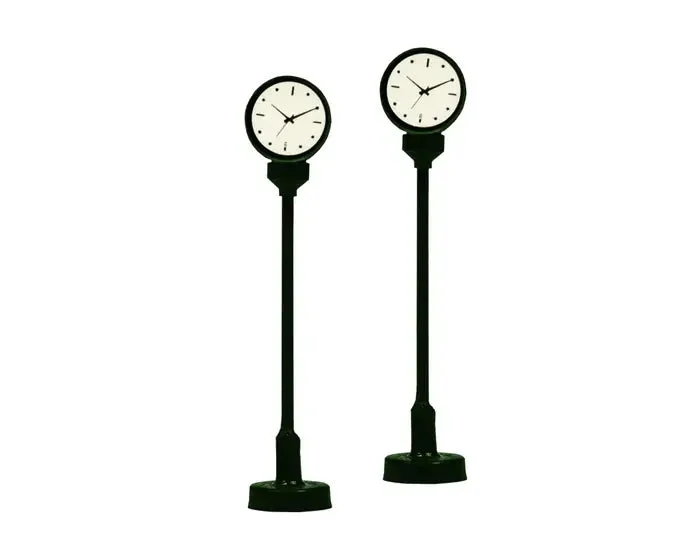 Lionel HO Lighted Clock 2pk - green