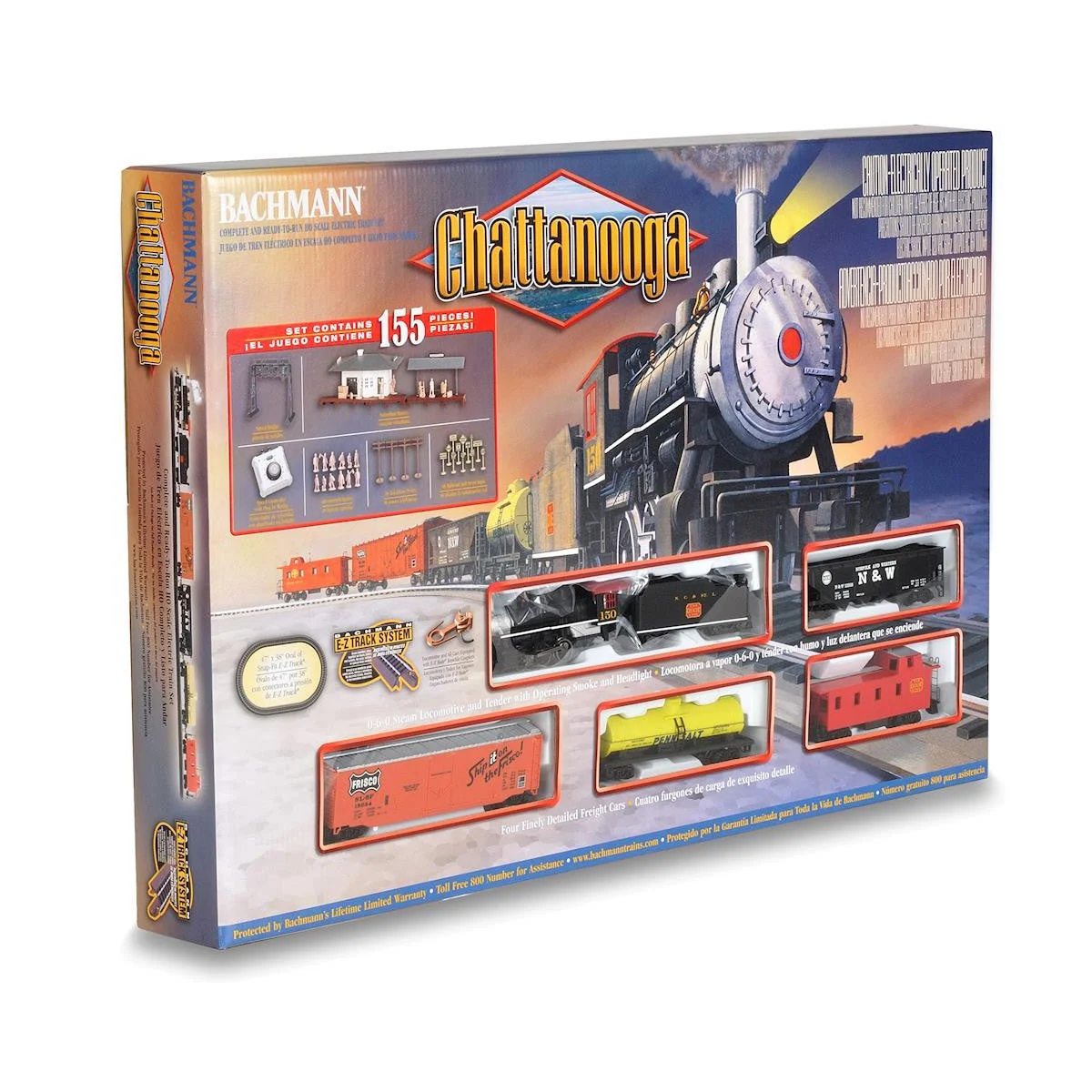 Bachmann HO Scale Chattanooga Steam Freight Set/0-6-0 - BAC00626