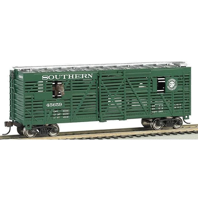Bachmann HO Scale 40' Animated Stock Car w/Horses SOU - BAC19702