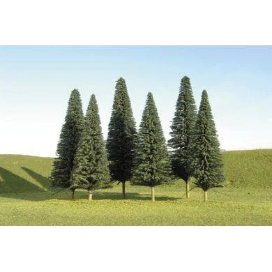 Bachmann Scenescapes 5"-6" Pine Trees (6/pk) - BAC32001