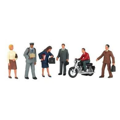 Bachmann O City People w/Motorcycle/6pc - BAC33151