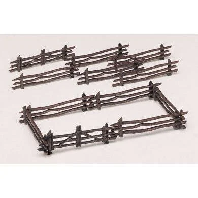 Bachmann O Plasticville Rustic Fence/12pc - BAC45984