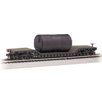 Bachmann N 52' Center Depressed Flat Car w/Boiler - BAC71395