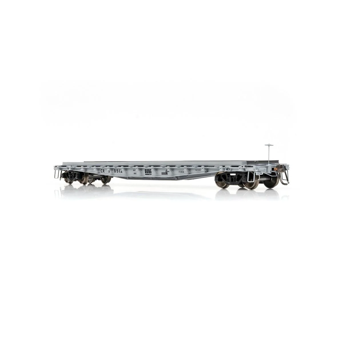 Rapido HO Scale Conrail F30A 50' Flat Car MOW w/deck rails