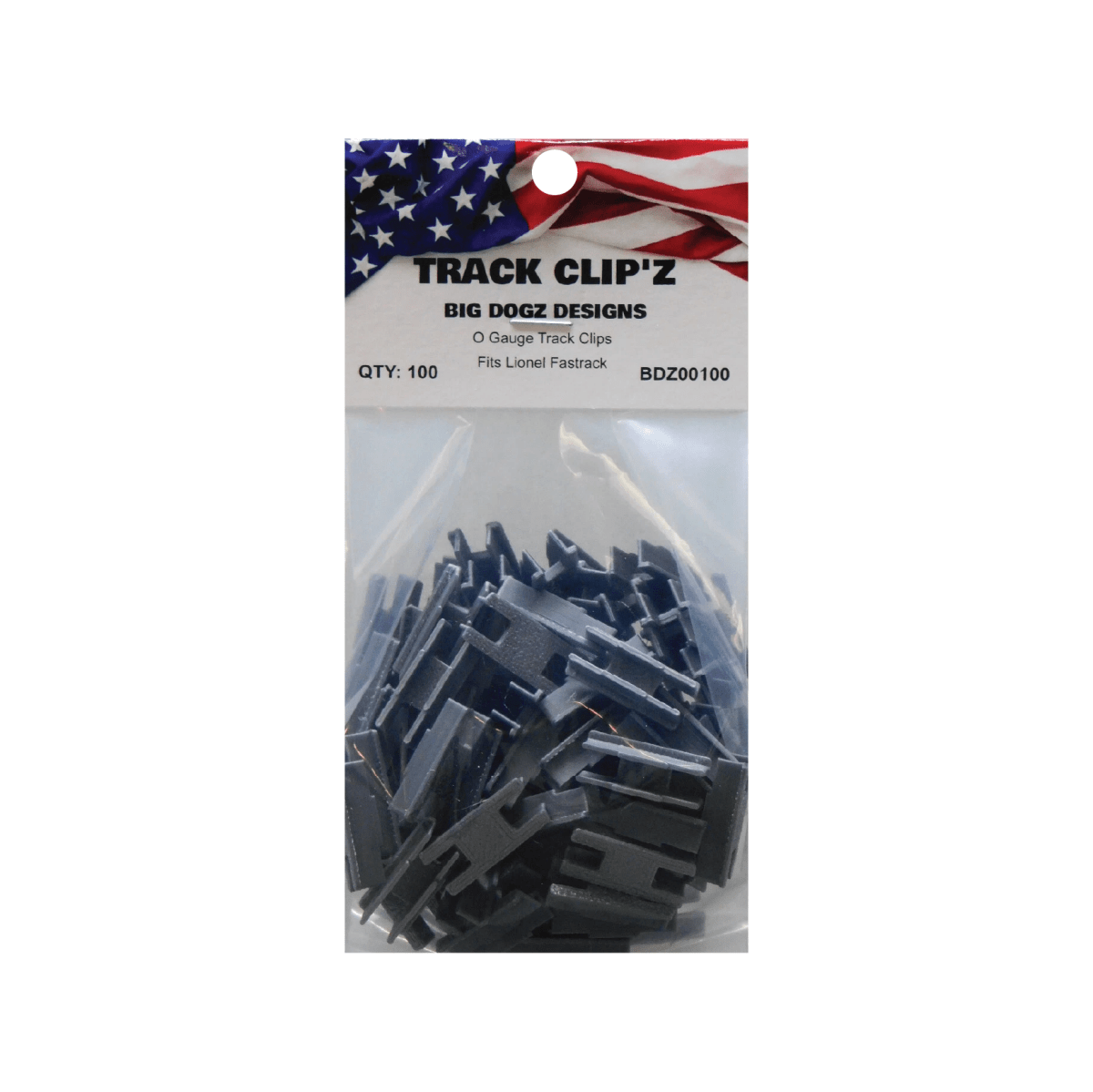 Big Dogz Designs Track Clip’z For Lionel Fastrack 100 Count | BDZ00100