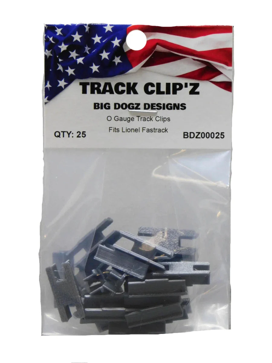 Big Dogz Designs Track Clipâ€™z For Lionel Fastrack 25 Count | BDZ00025