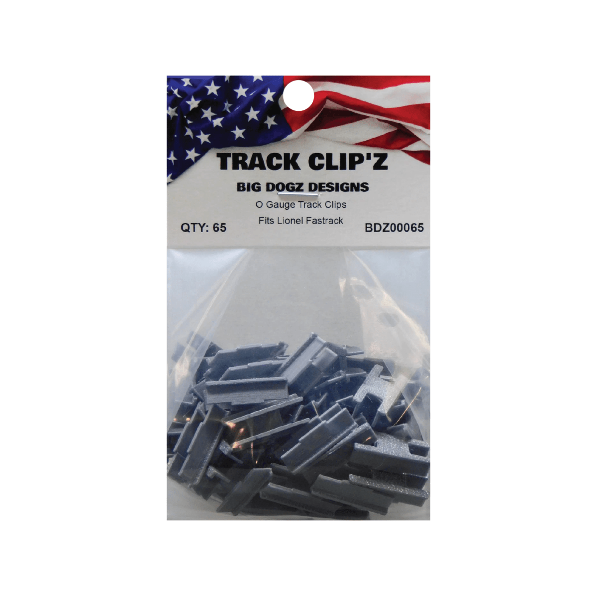 Big Dogz Designs Track Clipâ€™z For Lionel Fastrack 65 Count | BDZ00065