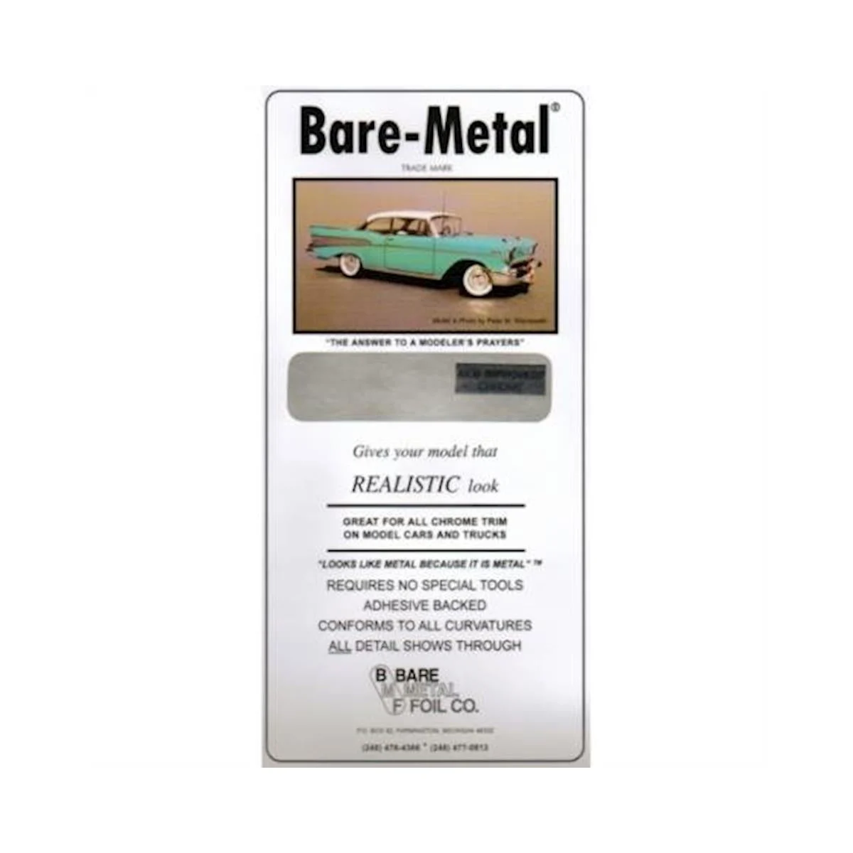 bmf001.webp Bare Metal Foil 6 x 11 Thin Sheet Chrome Foil (New and Improved)