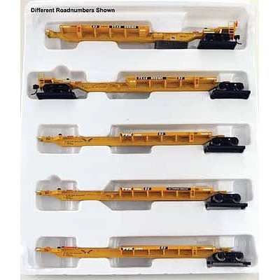 Bowser HO Scale 53' Trinity "RAF53C" 5-Unit Spine Car Set TTAX #555180