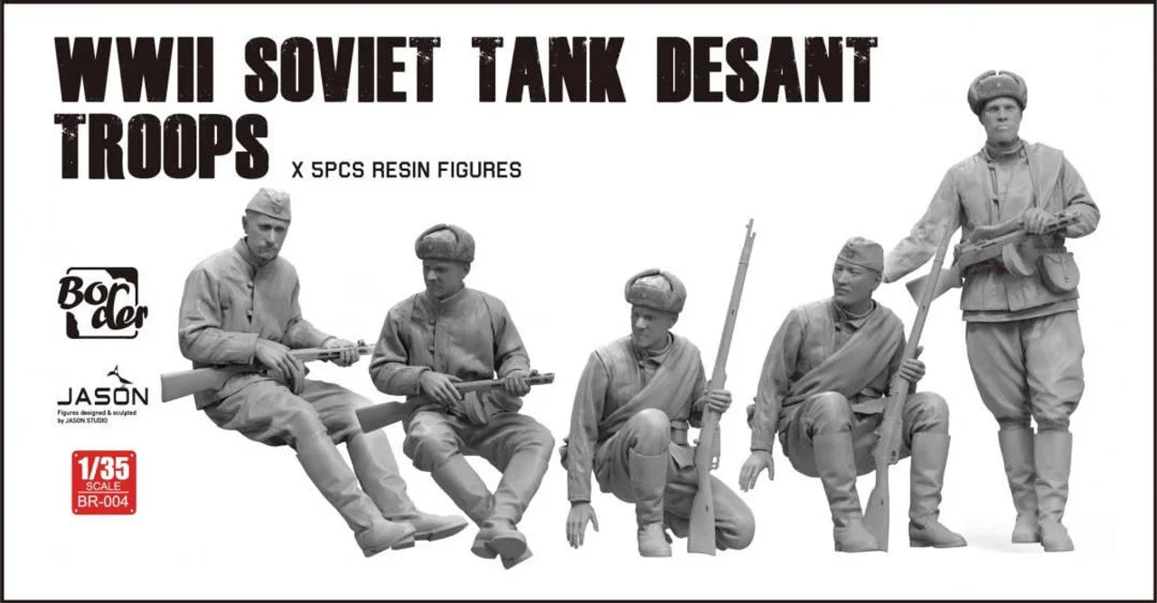 Border Model 1/35 Model WWII Soviet Tank Desant Troops Model Kit