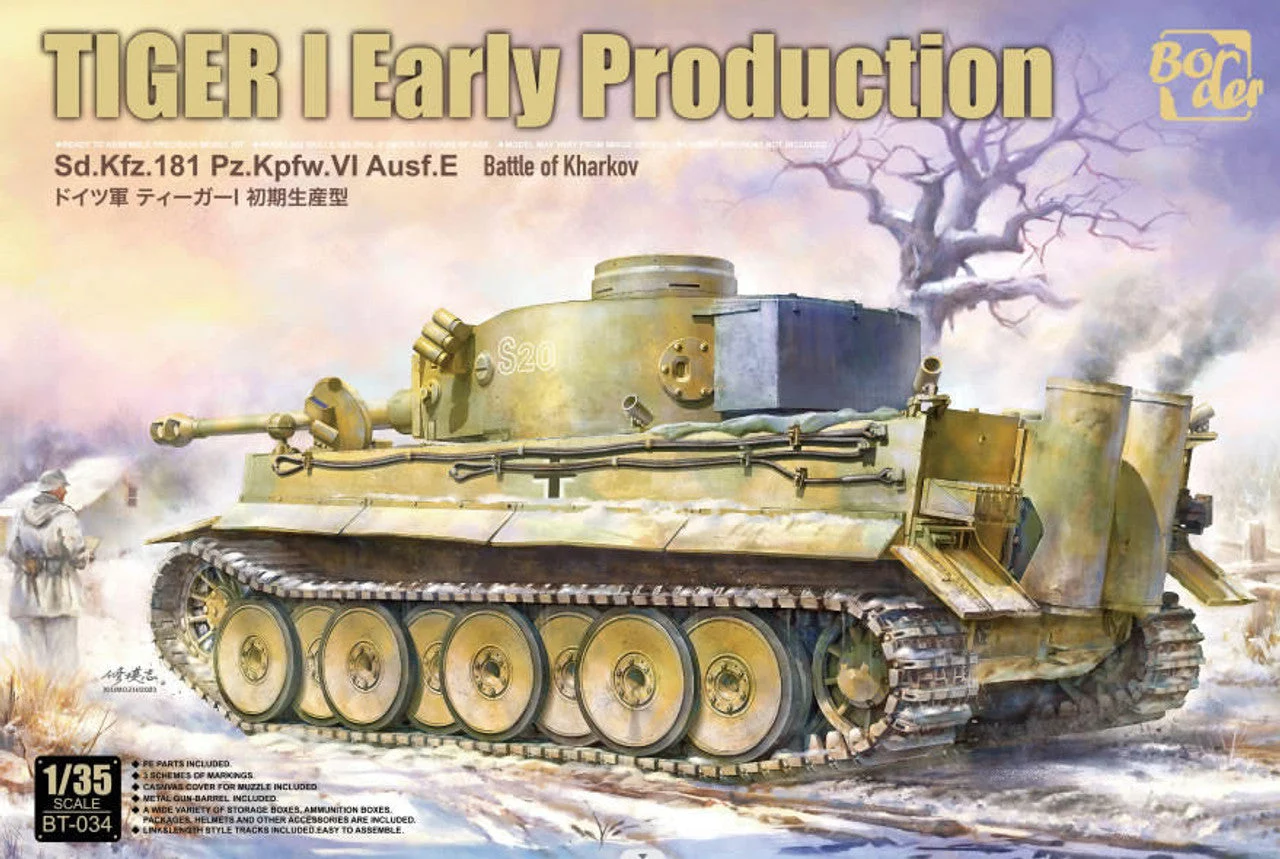 Border Model 1/35 Border Model Tiger I Sd.Kfz.181 Pz.Kpfw.VI Ausf. E EARLY Plastic Model Kit