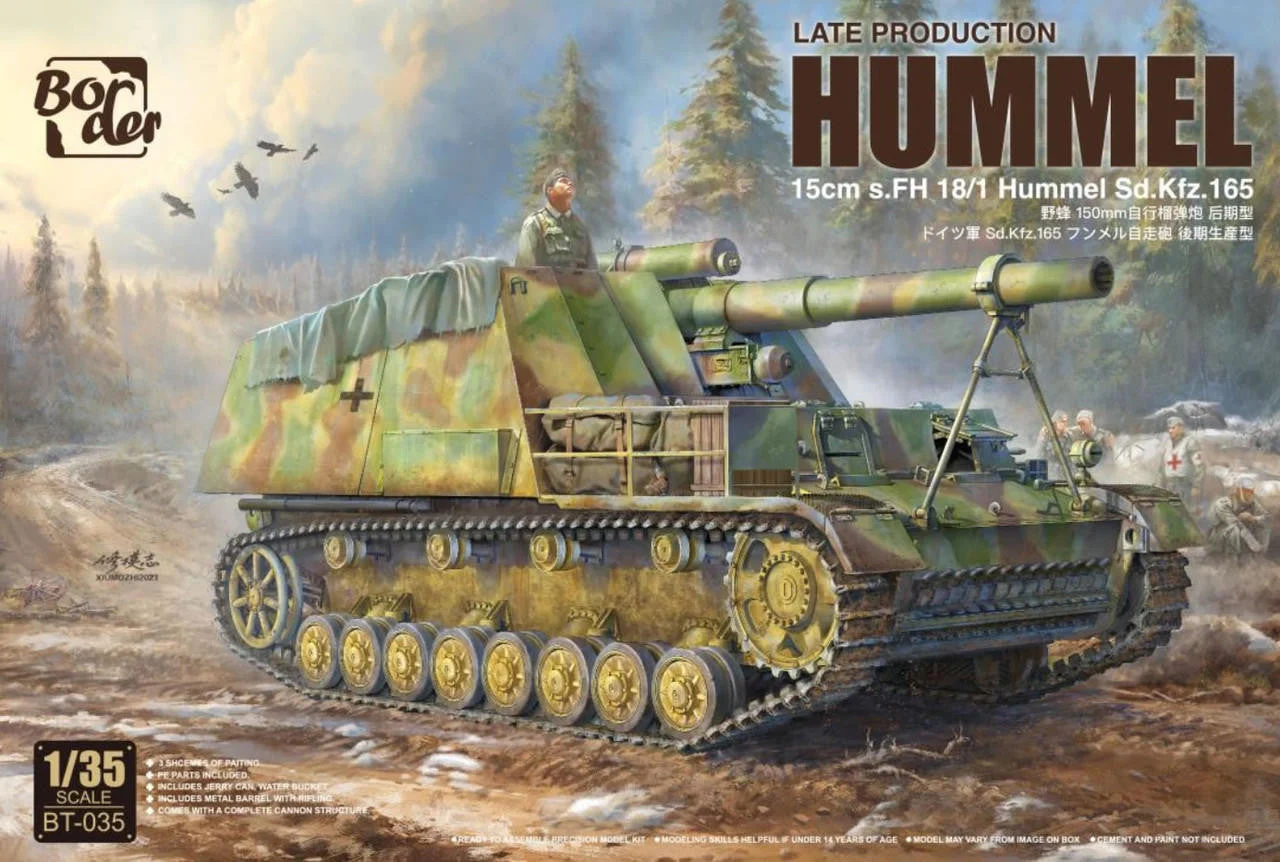 Border Model 1/35 Border Model 15cm s.FH 18/1 Hummel Sd.Kfz.165 LATE Plastic Model Kit
