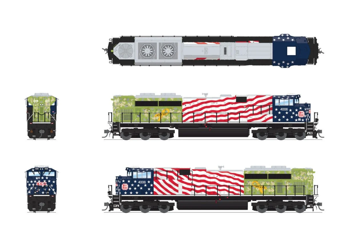 Broadway Limited 8678 HO Scale KCS EMD SD70ACe w/ Smoke 4006 (DCC/Sound) - BLI8678