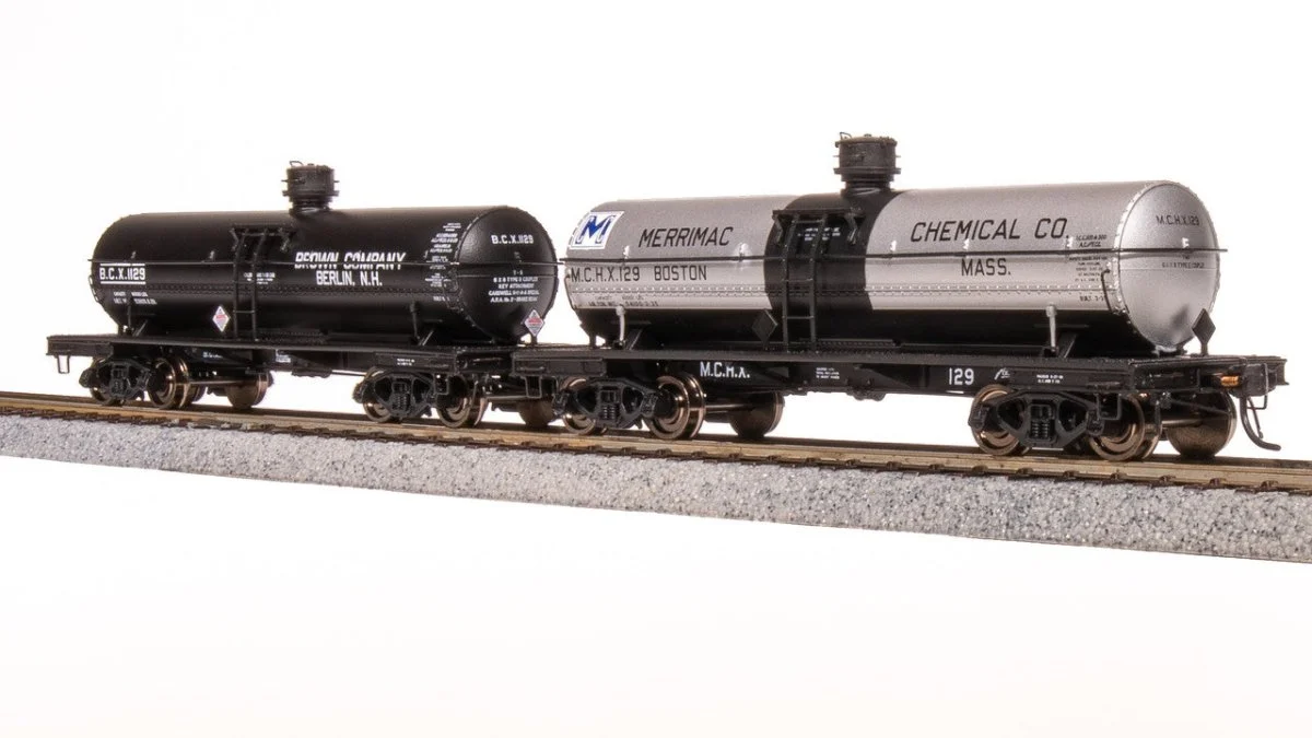 Broadway Limited HO Merrimac Chemical Co Brown Co. 6000 Gallon Tank 2-Pack A - 7660