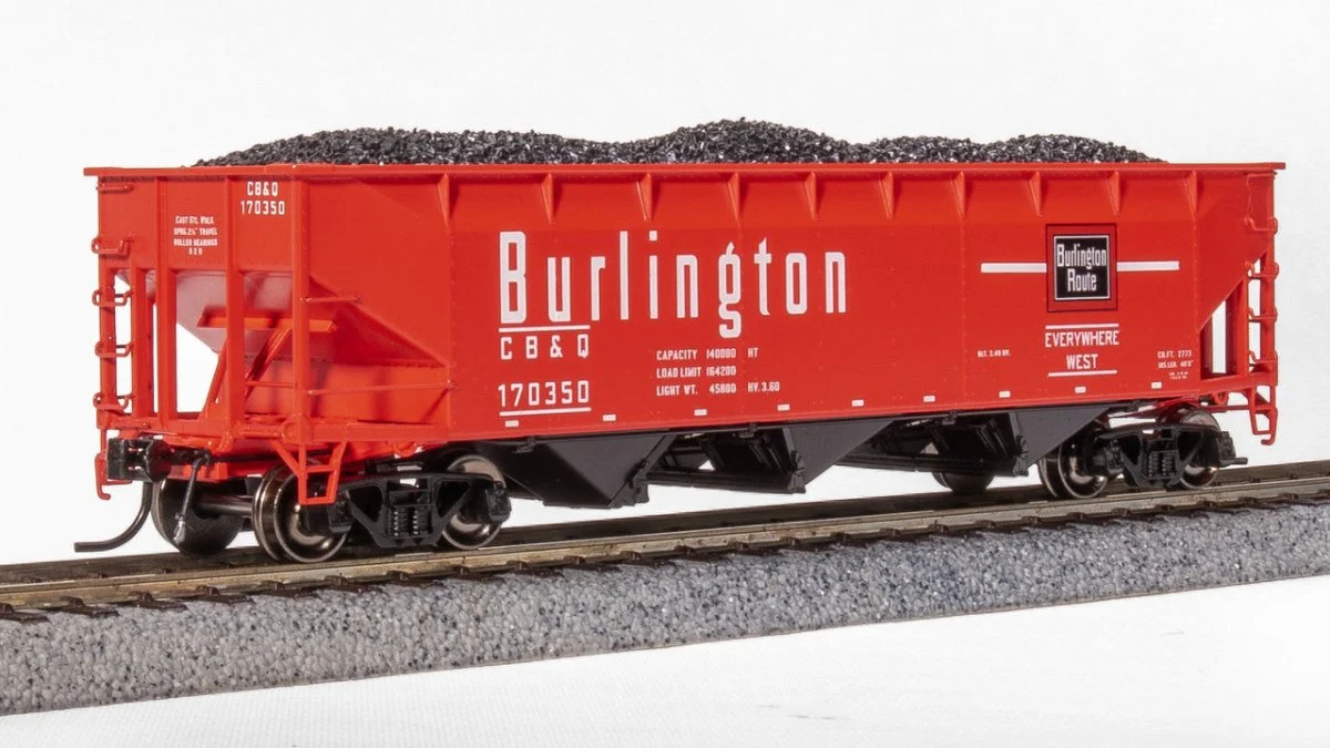 Broadway Limited HO Scale CBQ AAR 70-Ton Triple Hopper #170350 - 7380