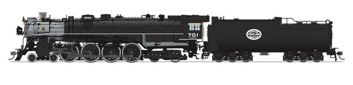 Broadway Limited HO Scale SP&S As-Delivered 1938-1947 E-1 4-8-4 #701 - 6967
