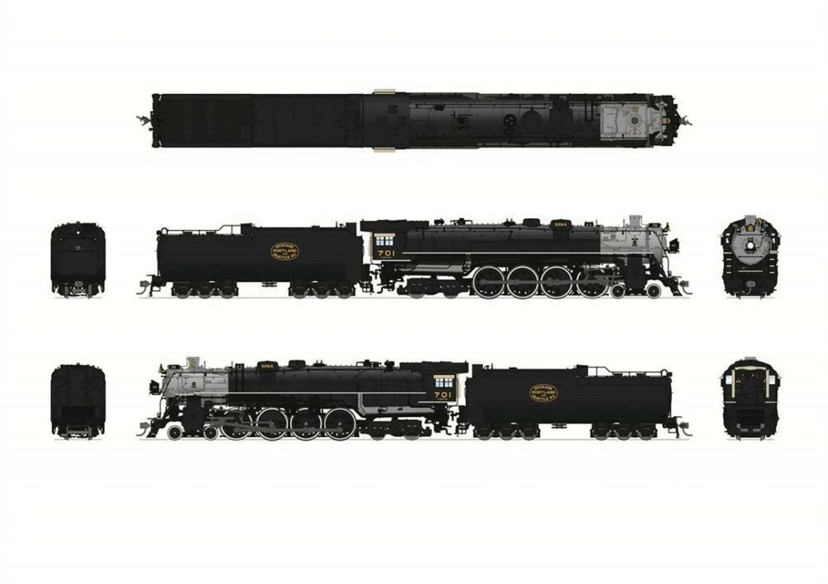 Broadway Limited HO Scale SP&S Late Postwar 1949-1956 E-1 4-8-4 #701 - 6968