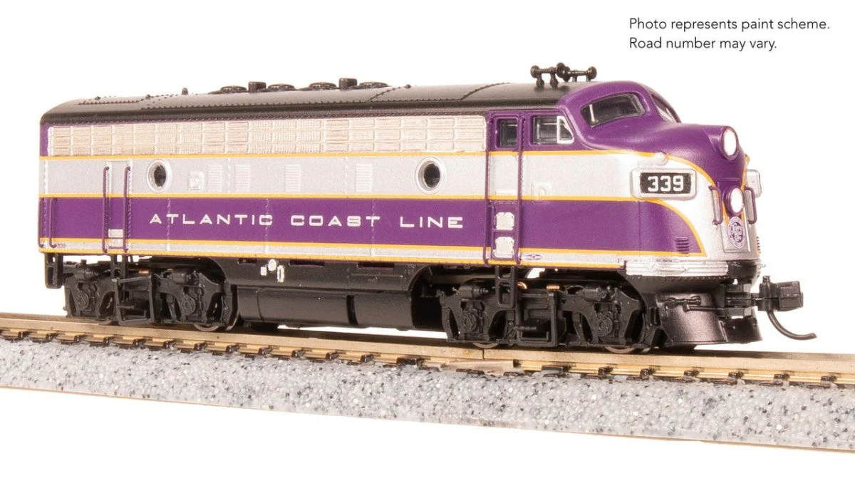 Broadway Limited N Scale F3 A-Unit ACL #344 DC Stealth Diesel New - 9220