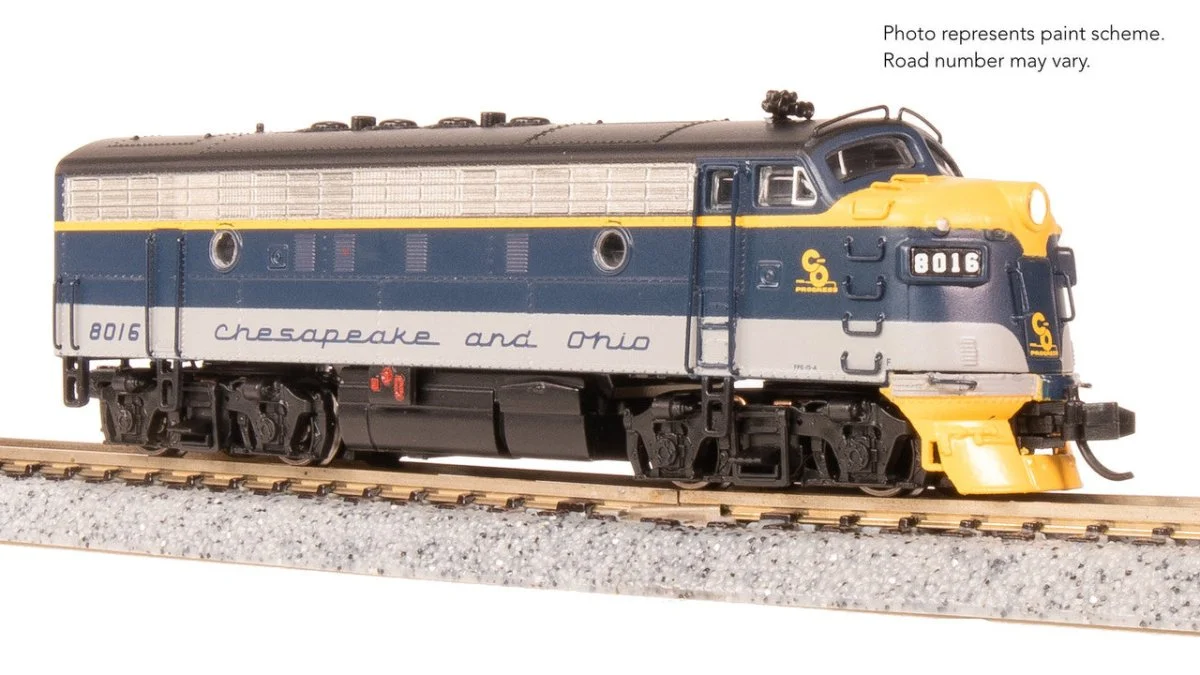 Broadway Limited N Scale F3 A-Unit C&O #8016 DCC Sound Paragon4 Diesel New - 9203
