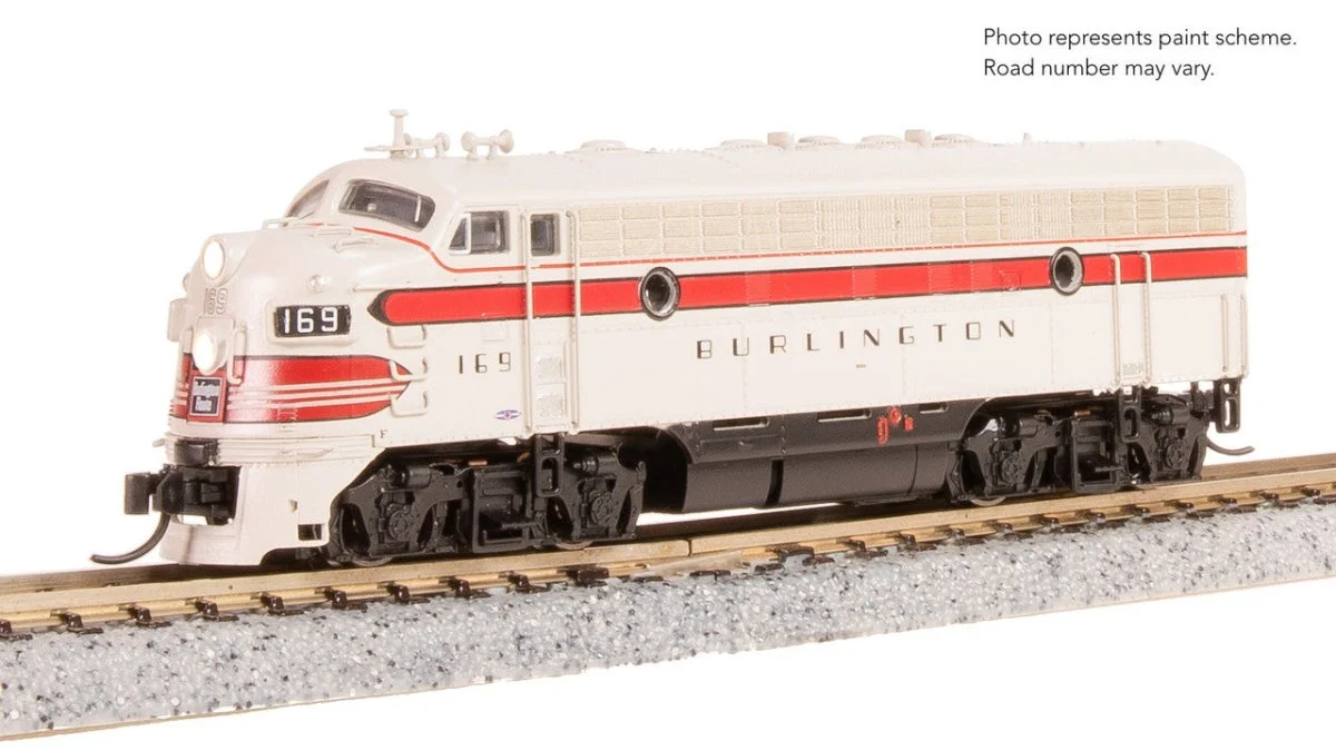 Broadway Limited N Scale F7 A-Unit CBQ #169C DCC Sound Paragon4 Diesel New - 9247