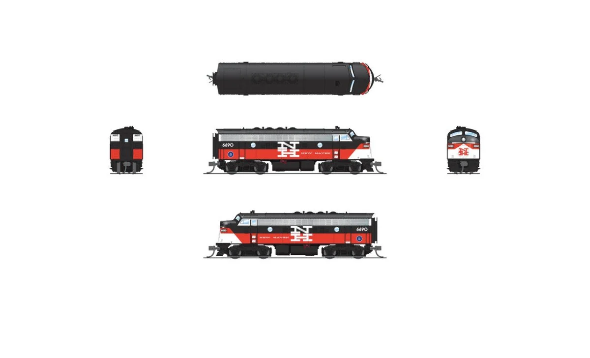 Broadway Limited N Scale F7 A-Unit New Haven #6690 DCC Sound Diesel New - 9248