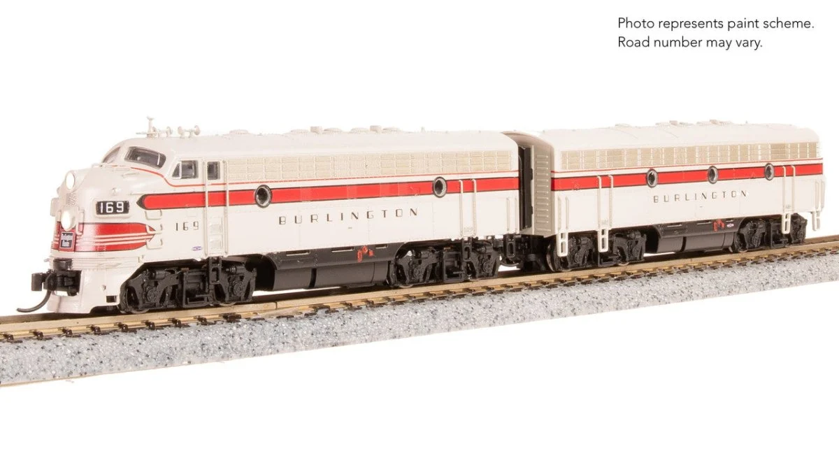 Broadway Limited N Scale F7 AB-Units CBQ #169A/169B DCC Sound Diesel New - 9246