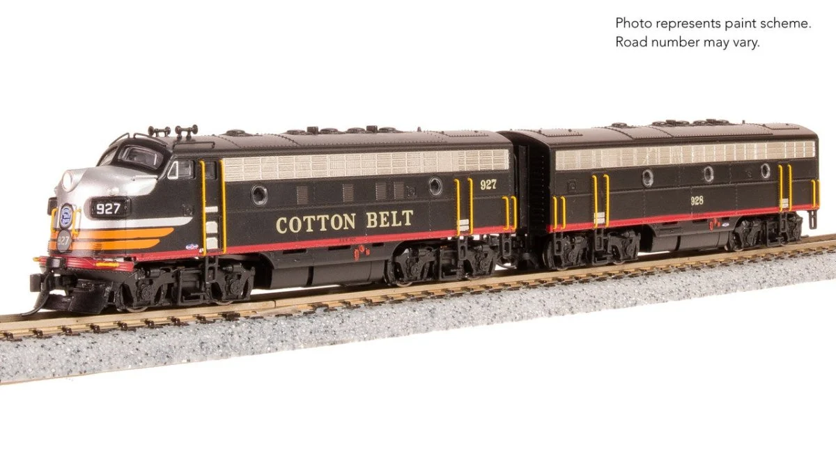 Broadway Limited N Scale F7 AB-Units Cotton Belt #927/928 DCC Sound New - 9250