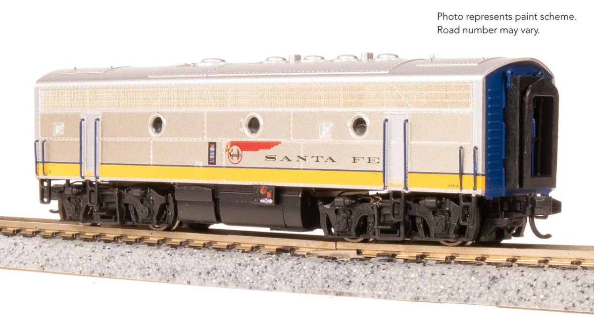 Broadway Limited N Scale F7 B-Unit ATSF #351A DC Stealth Diesel New - 9278