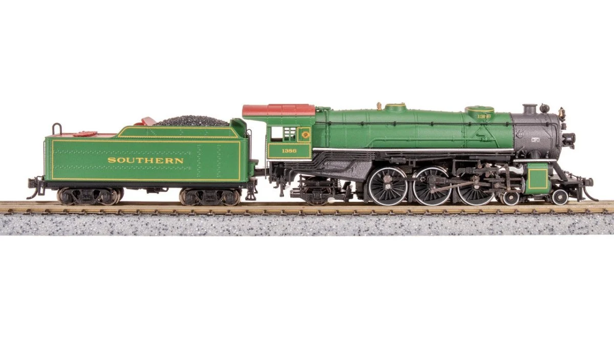 Broadway Limited N Scale Southern Heavy Pacific 4-6-2 Sylvan Green #1386 - 7987