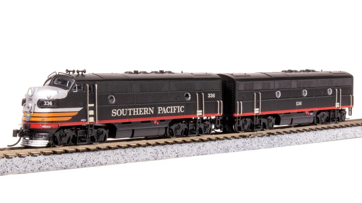Broadway Limited N Scale SP EMD F3 AB Black Widow Unit-A Diesel #336/536 - 7726