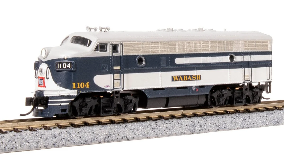 Broadway Limited N Scale WAB EMD F7A As-Delivered Diesel Locomotive #1104A - 7785