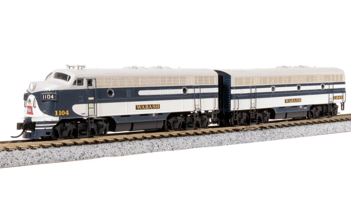 Broadway Limited N WAB EMD F7 AB As-Delivered Diesel Locomotive #1104/1104B - 7763