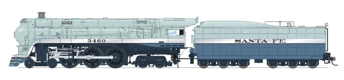 Broadway Ltd HO Scale ATSF Blue Goose 1941 Appearance No-Sound #3460 - 7393