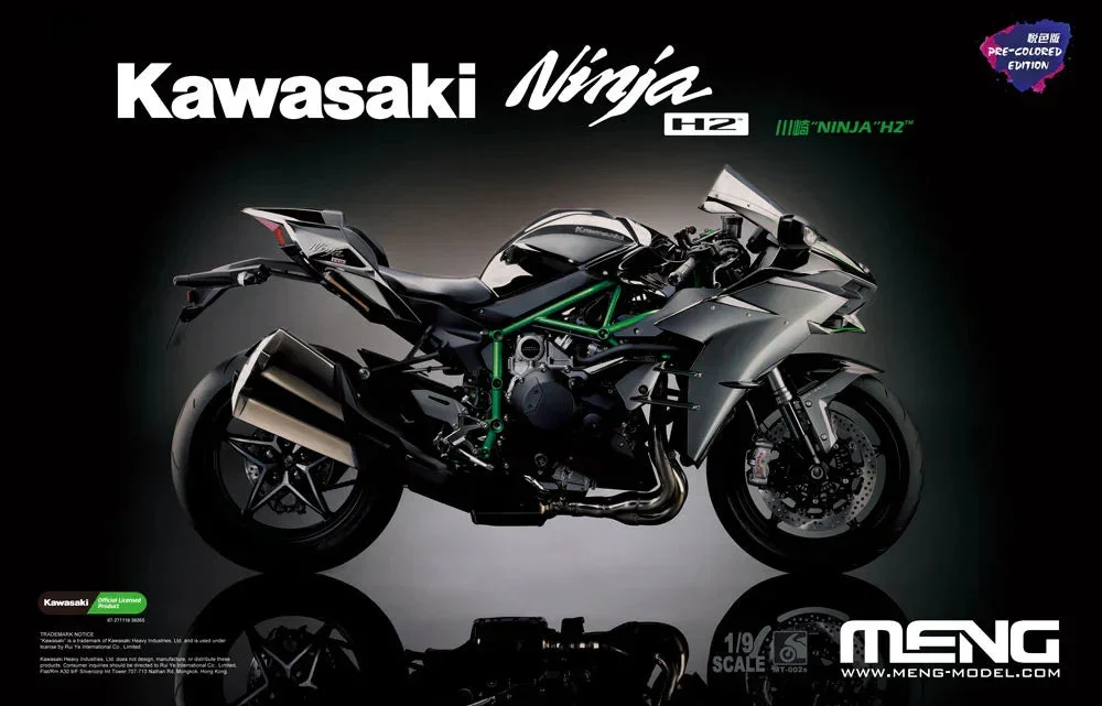 1/9 Meng Kawasaki Ninja H2 Pre-Colored - MT002S