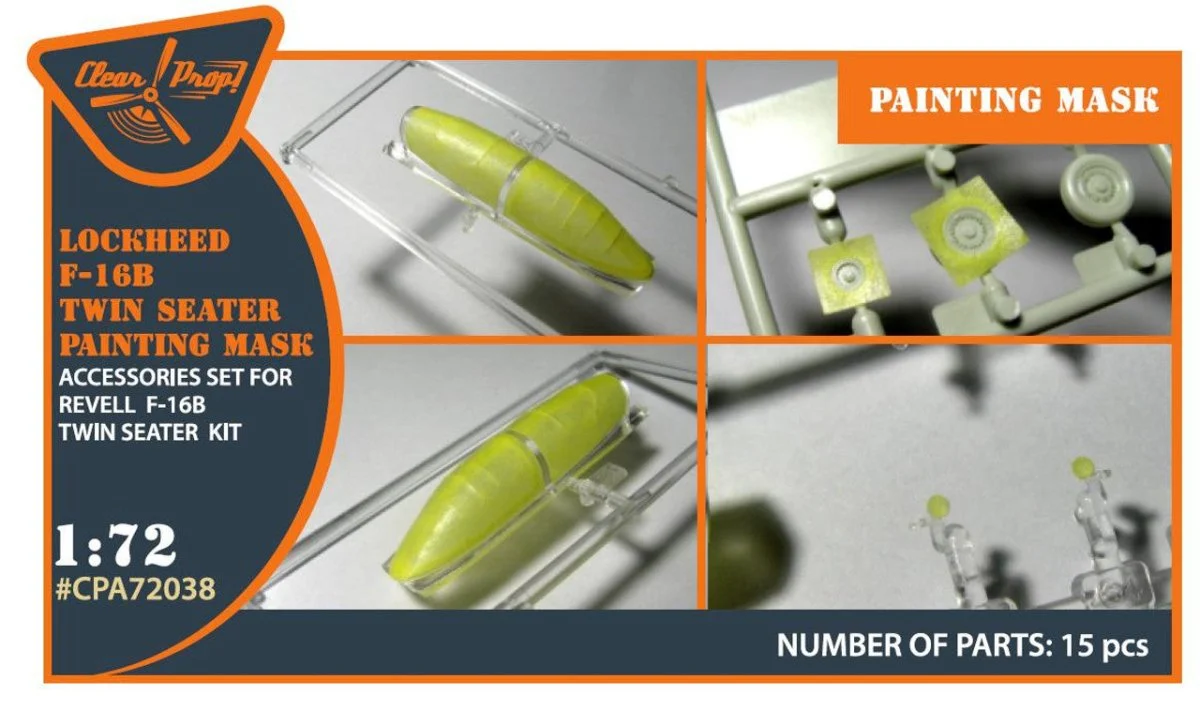 Clear Prop 1/72 Clear Prop F-16B/D Twin Seater Paint Mask for REVELL