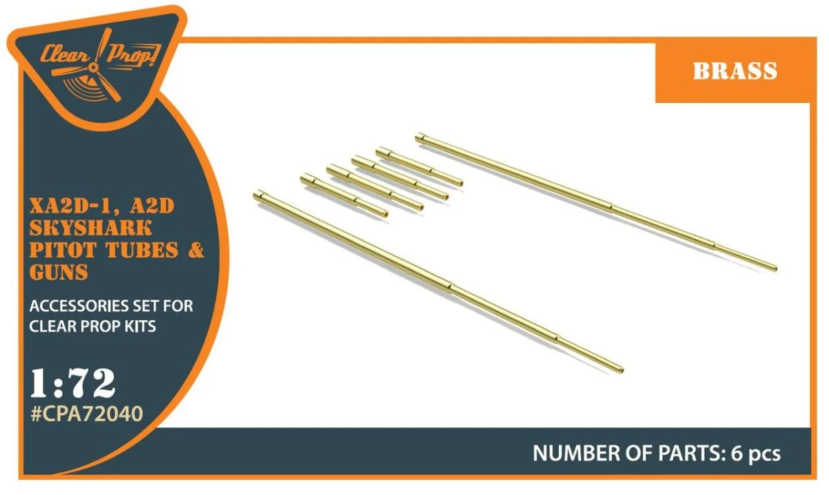 Clear Prop 1/72 Clear Prop XA2D-1 / A2D Skyshark Pitot Tubes & Gun Barrels