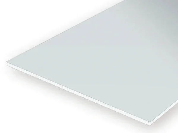 Evergreen .080" (2.0mm) PLAIN OPAQUE WHITE POLYSTYRENE SHEET - Evergreen Scale Models