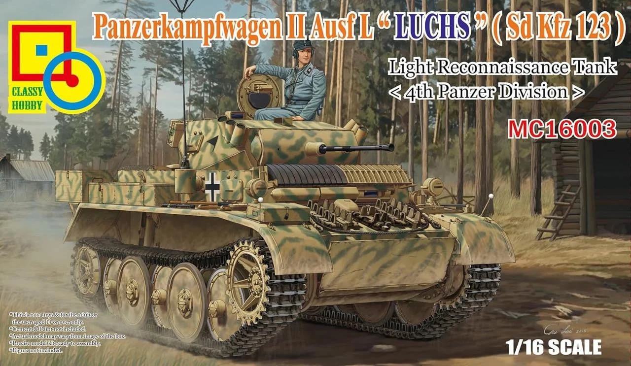 Classy Hobby 1/16 Hobby Panzerkampfwagen II Ausf.L Luchs (Sdkfz.123) 4th Panzer Division