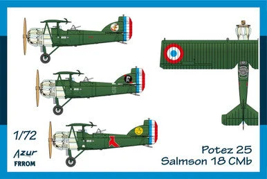 1/72 Azur Potez 25 Salmson 18 CMb Plastic Model Kit