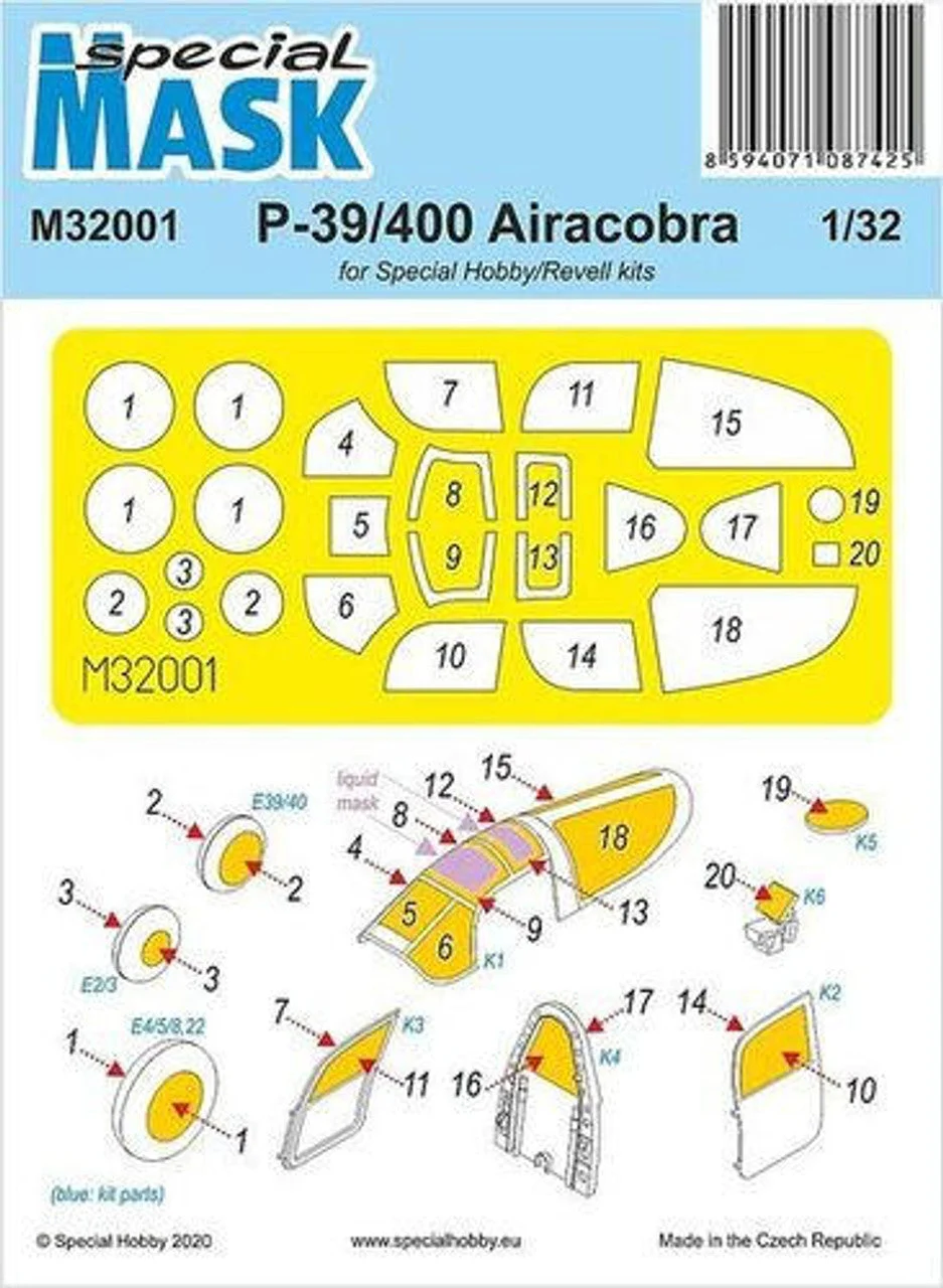 Special Hobby 1/32 Special Hobby P-39 Airacobra Mask Paint Mask