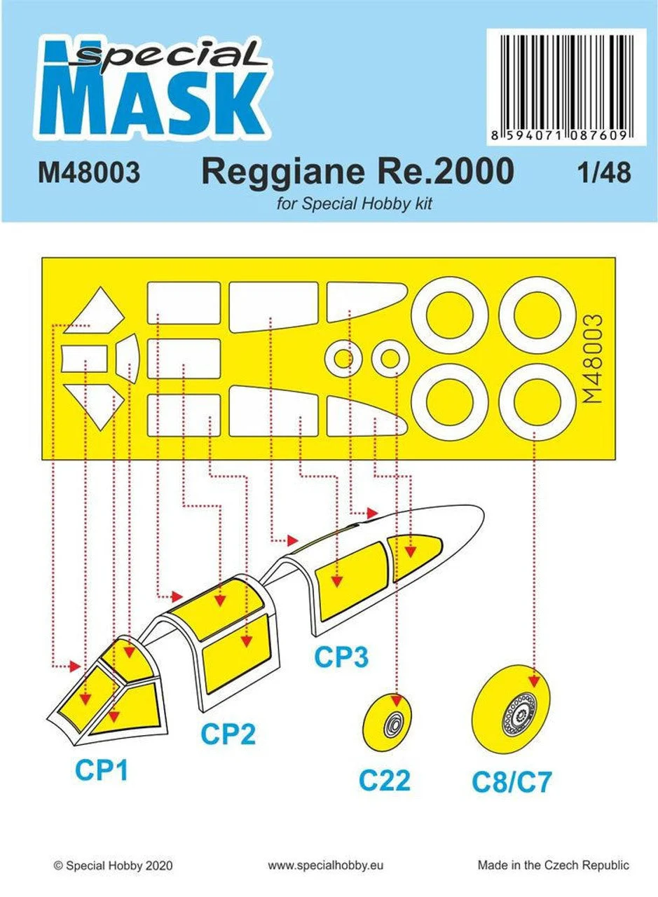 Special Hobby 1/48 Special Hobby Reggiane Re 2000 Mask Paint Mask