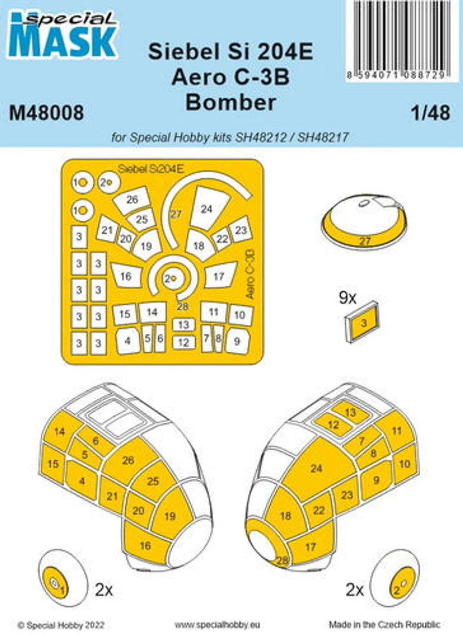 CMK 1/48 CMK Siebel Si 204E/Aero C-3B Bomber MASK