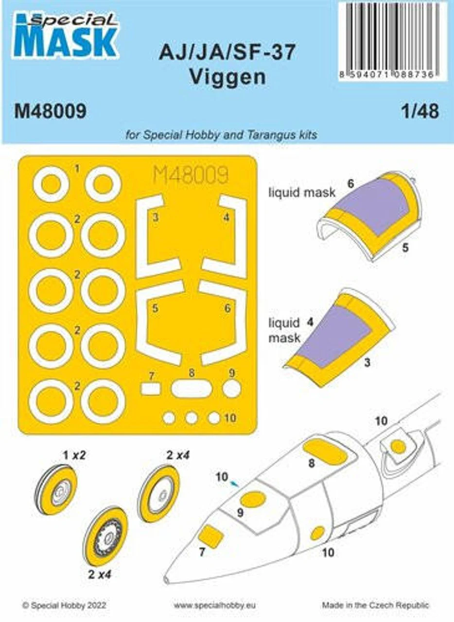 CMK 1/48 CMK AJ/JA/SF-37 Viggen MASK