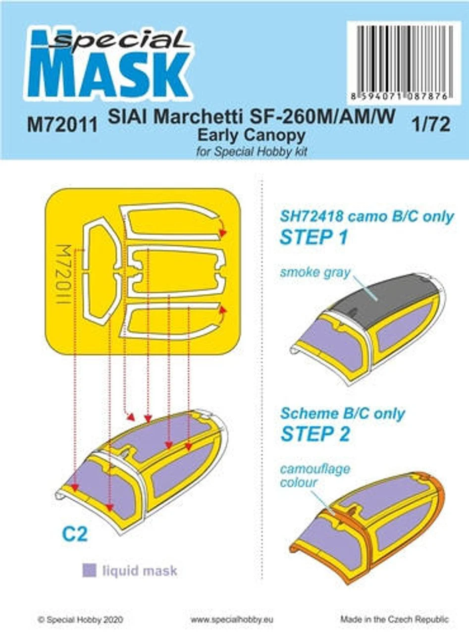 Special Hobby 1/72 Special Hobby SIAI-Marchetti SF-260M/AM/W Mask Paint Mask