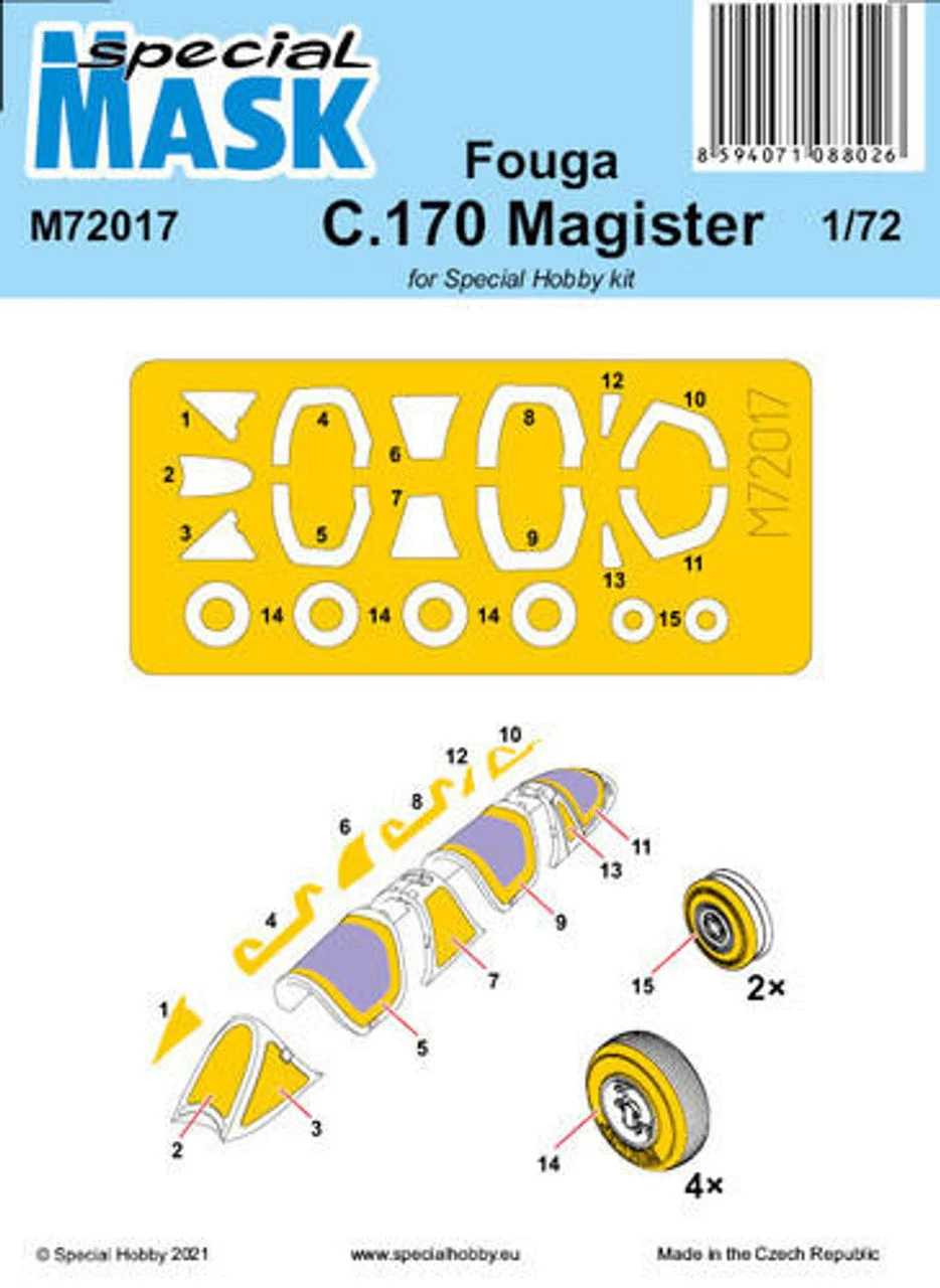 Special Hobby 1/72 Special Hobby Fouga C.170 Magister Mask Paint Mask