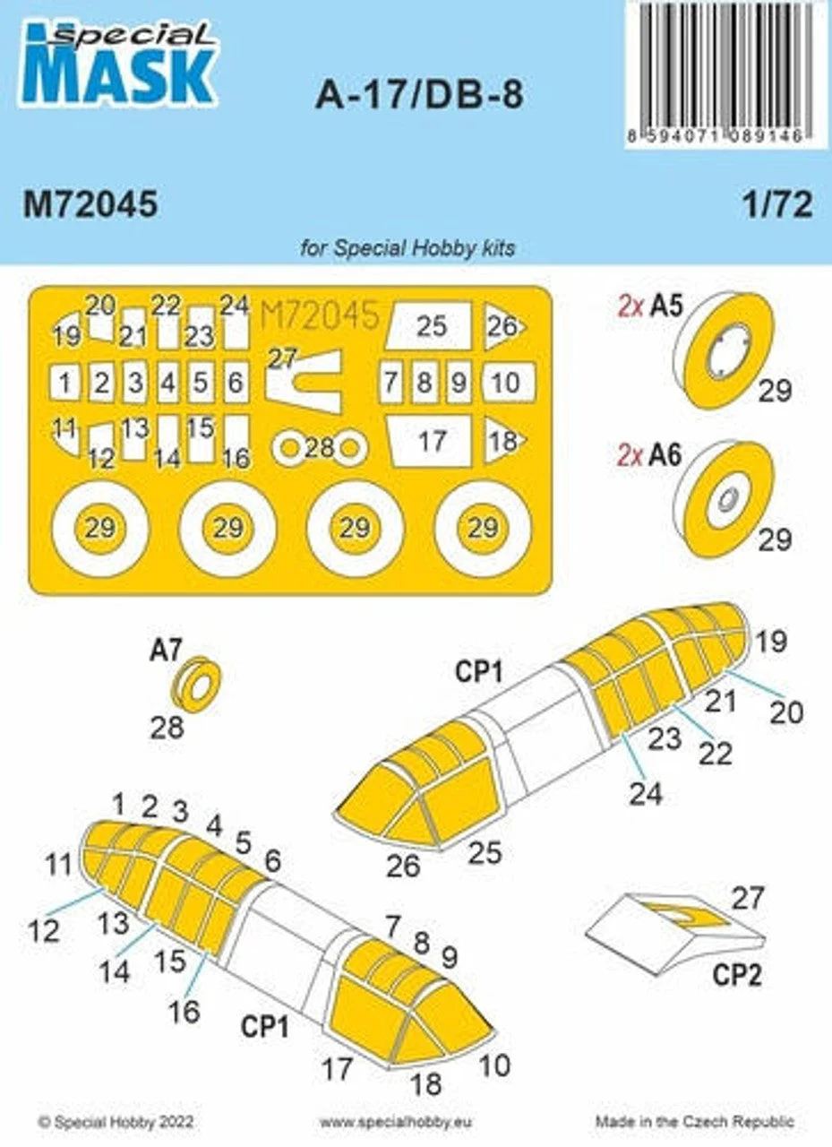 CMK 1/72 CMK A-17/DB-8 MASK