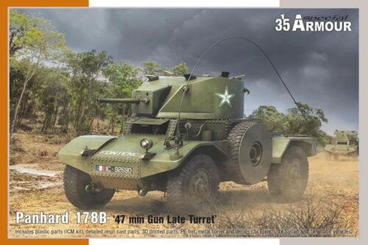 Special Hobby 1/35 Special Armour Panhard 178B 47 mm Gun Late Turret Plastic Model Kit