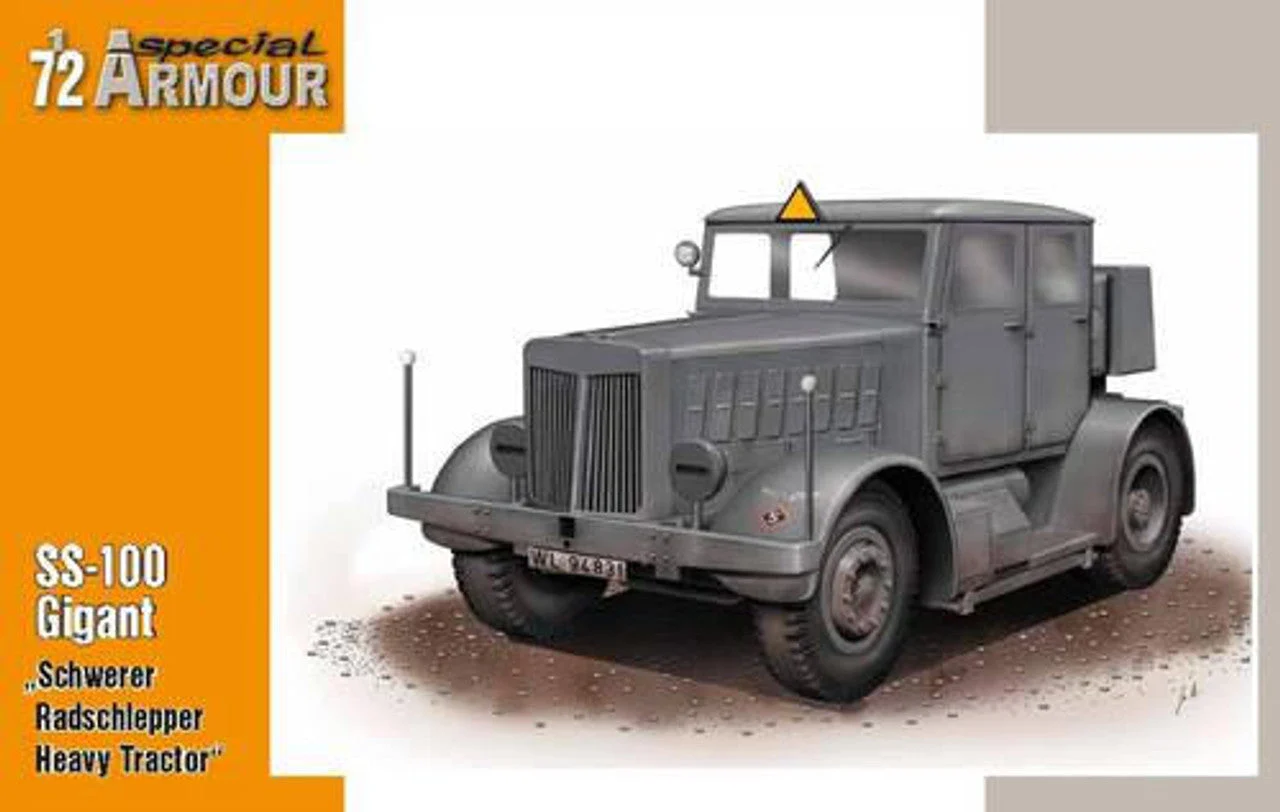 Special Hobby 1/72 Special Armour SS-100 Gigant Schwerer Radschlepper/Heavy Tra Plastic Model Kit