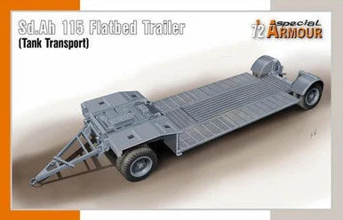1/72 Special Armour Sd.Ah 115 Flatbed Trailer (Tank Transport) Plastic Model Kit - Special Hobby